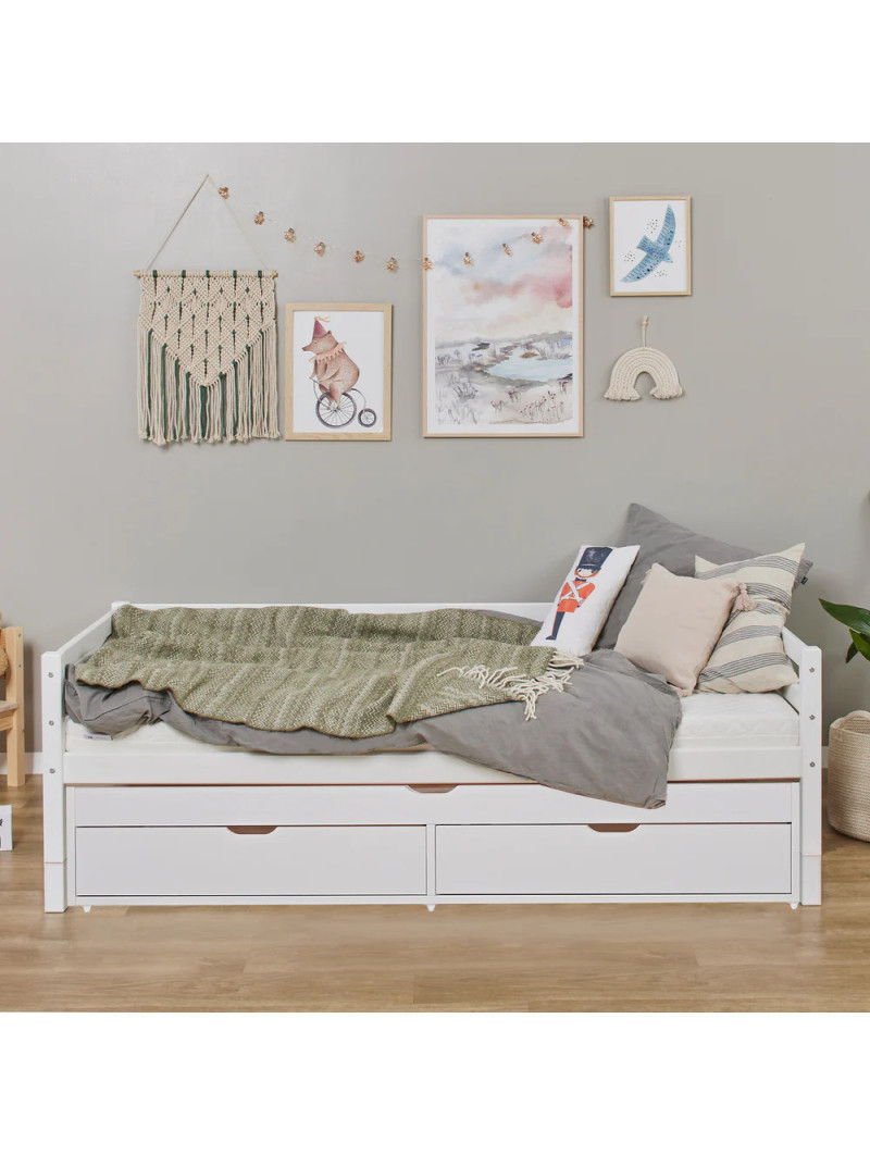 Letto Singolo con Letto Estraibile e Cassetti Eco Dream - Hoppekids