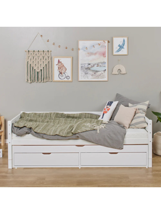 Letto Singolo con Letto Estraibile e Cassetti Eco Dream - Hoppekids