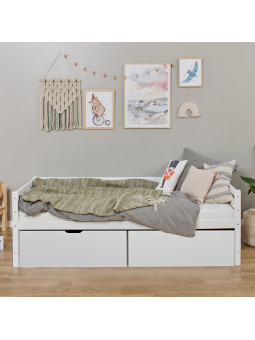 Children's Eco Dream Single Bed with Plus Size Drawers - Hoppekids