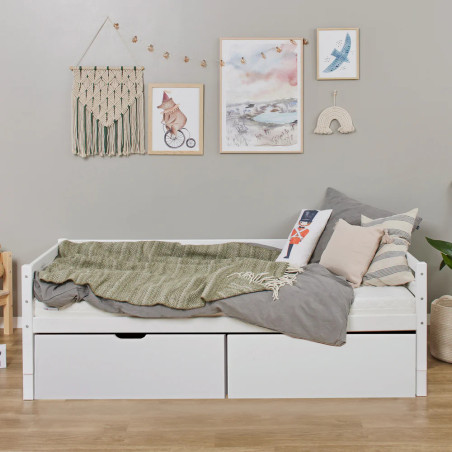 Children's Eco Dream Single Bed with Plus Size Drawers - Hoppekids