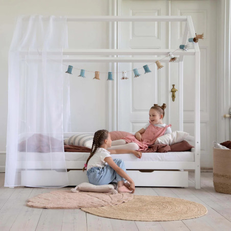 Letto Casetta per Bambini Eco Dream in Legno Bianco - Hoppekids