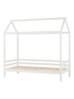 Children's Eco Dream House Bed in White Wood - Hoppekids