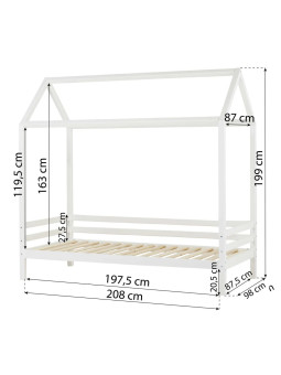 Letto Casetta per Bambini Eco Dream in Legno Bianco - Hoppekids