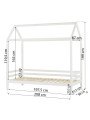 Letto Casetta per Bambini Eco Dream in Legno Bianco - Hoppekids
