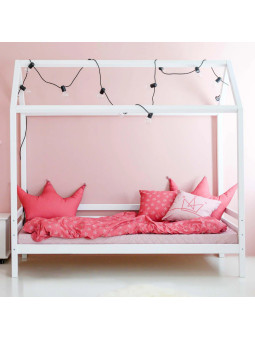 Children's Eco Dream House Bed in White Wood - Hoppekids