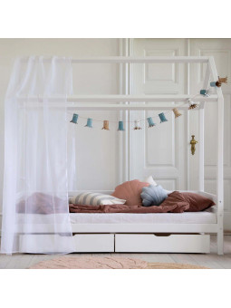 Letto Casetta per Bambini Eco Dream in Legno Bianco - Hoppekids