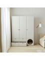 Children's 3-door Wardrobe with Opening Front Reli - VOX