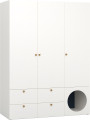 Children's 3-door Wardrobe with Opening Front Reli - VOX