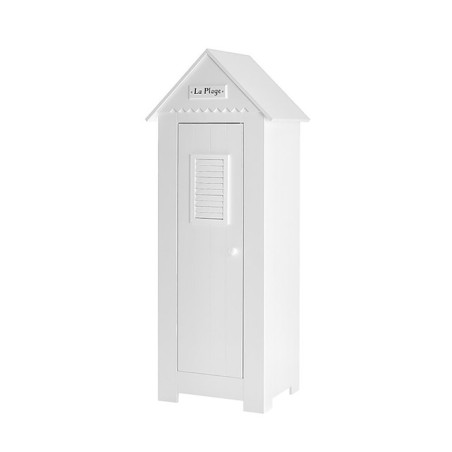 Children's bedroom wardrobe in white MDF inspired by French beaches - Marsylia Collection