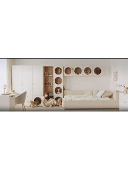 Children's 3-door Wardrobe with Opening Front Reli - VOX