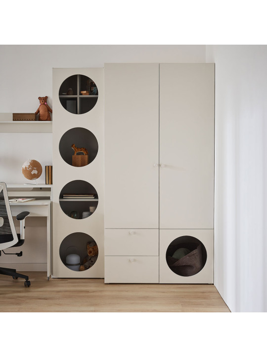 Children's Narrow Bookcase with Front Arrangement 7 Reli - VOX
