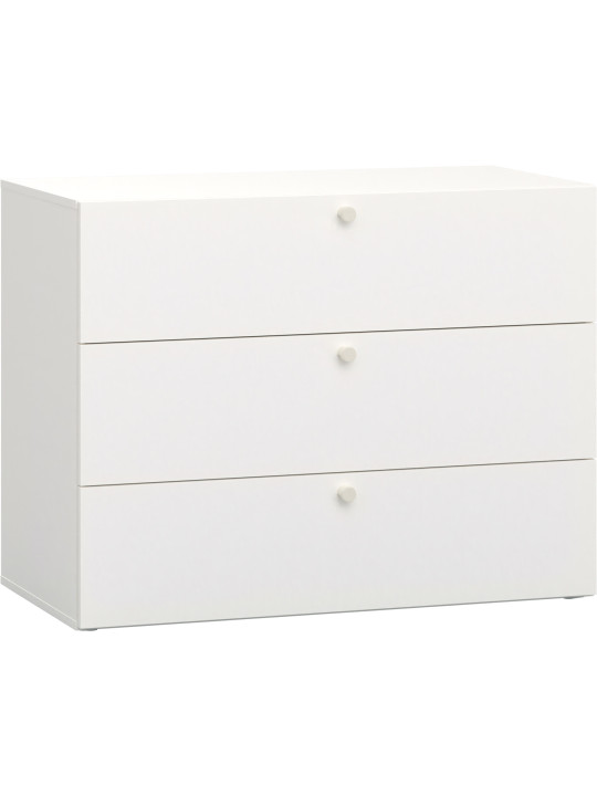 Cassettiera 3 Cassetti per Bambini Ragazzi Camerette in Legno Bianco serie Reli - VOX