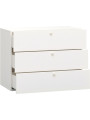 Cassettiera 3 Cassetti per Bambini Ragazzi Camerette in Legno Bianco serie Reli - VOX