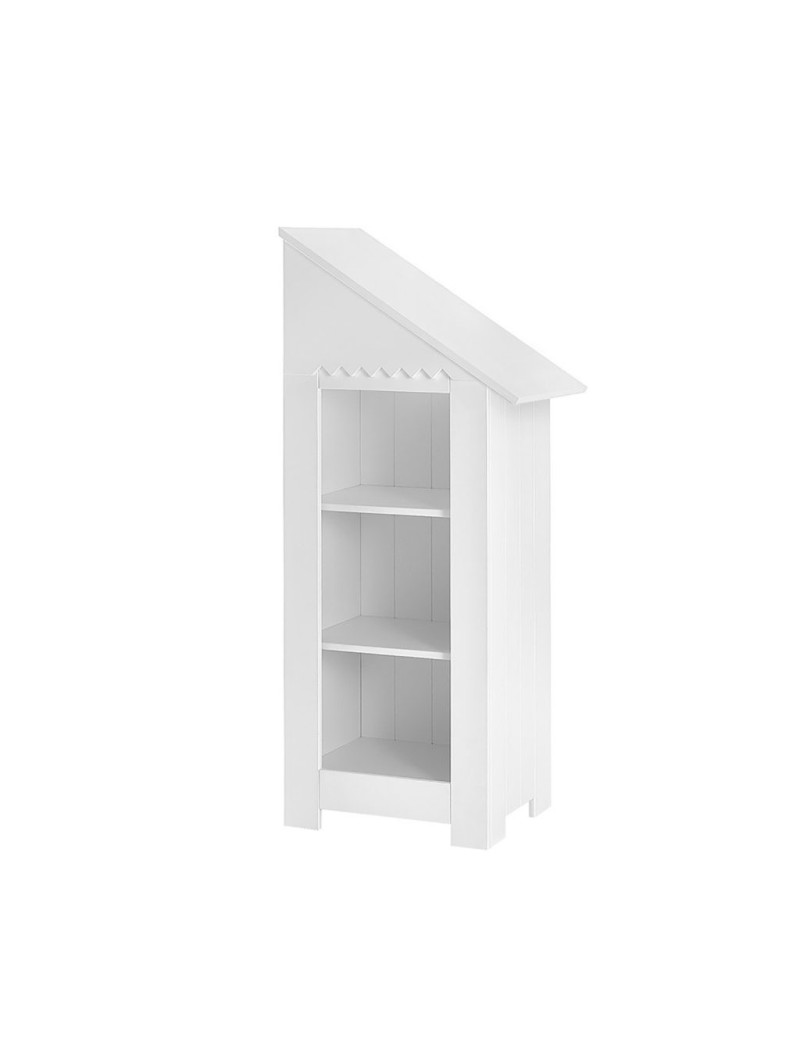 Children's bedroom Add-on Bookcase in white MDF inspired by French beaches - Marsylia Collection
