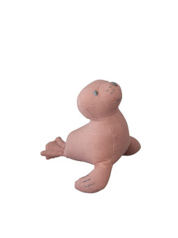 Giocattolo Foca Piccola in Lino Rosa