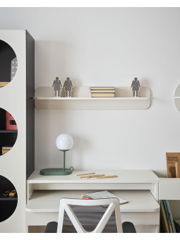 White wooden straight shelf for children's and teenagers' bedrooms Reli by Vox