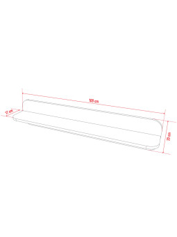 White wooden straight shelf for children's and teenagers' bedrooms Reli by Vox