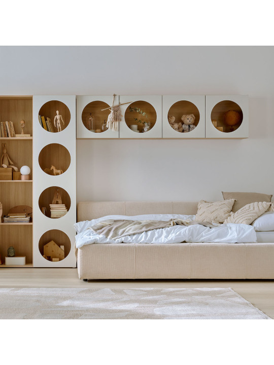 Children's Wide Wall Shelf with Front Arrangement 3 Reli - VOX