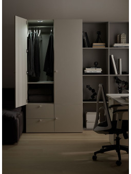 Children's 2-door Wardrobe with Solid Front Reli - VOX