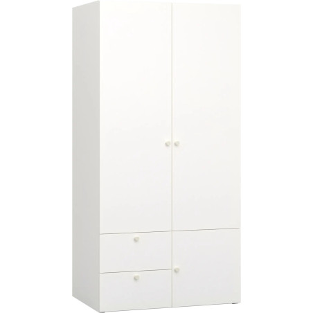 Children's 2-door Wardrobe with Solid Front Reli - VOX