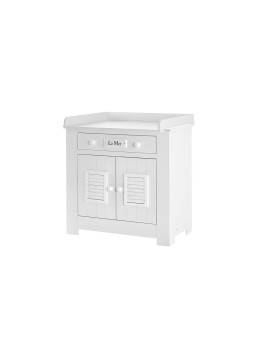 Removable changing unit in white MDF inspired by French beaches - Marsylia Collection