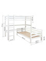 Children's Eco Luxury Bunk Bed Angle Combo - Hoppekids
