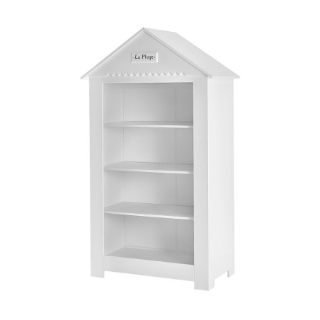 Children's bedroom Bookcase in white MDF inspired by French beaches - Marsylia Collection