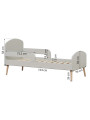 Toddler Bed 70x160 Blend in Grey Wood - Hoppekids