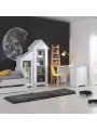 Children's bedroom Small Bookcase in white MDF inspired by French beaches - Marsylia Collection