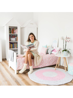 Libreria piccola per la Cameretta dei Bambini in MDF bianco ispirato alle spiagge francesi - Collezione Marsylia