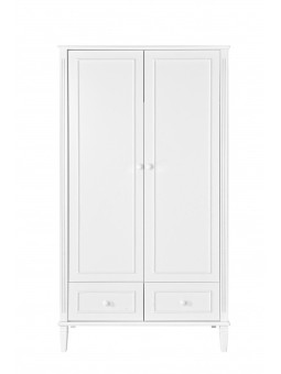 Armadio 2 Ante per Bambini Bianka in Legno Bianco - Novelies