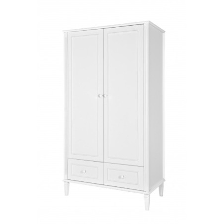 Armadio 2 Ante per Bambini Bianka in Legno Bianco - Novelies