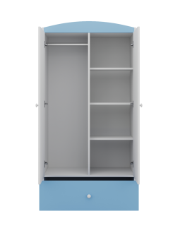 Children's 2-Door Wardrobe Babydreams light blue - Kocot Kids