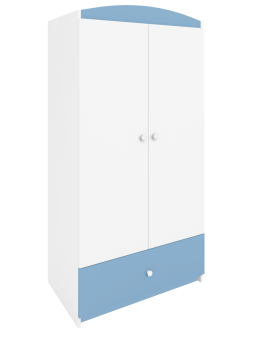 Children's 2-Door Wardrobe Babydreams light blue - Kocot Kids