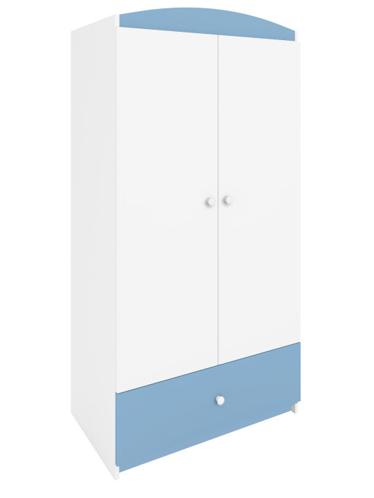 Children's 2-Door Wardrobe Babydreams light blue - Kocot Kids