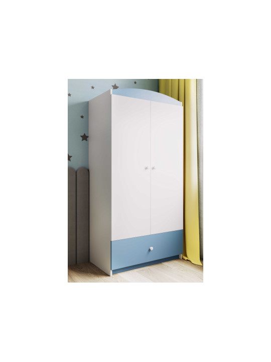 Children's 2-Door Wardrobe Babydreams light blue - Kocot Kids