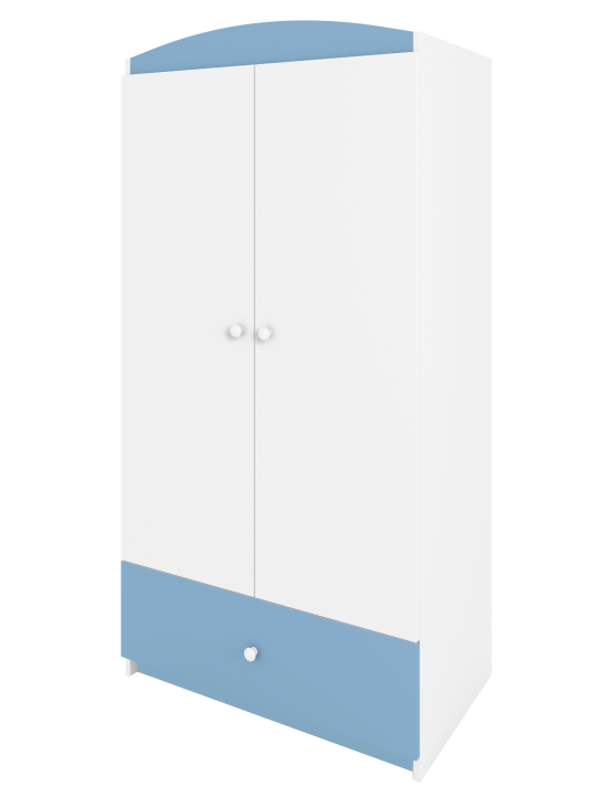 Children's 2-Door Wardrobe Babydreams light blue - Kocot Kids