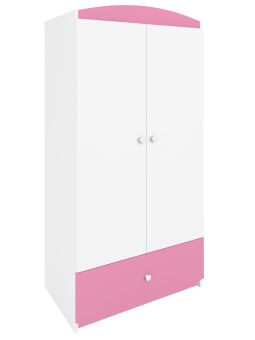 Children's 2-Door Wardrobe Babydreams pink - Kocot Kids
