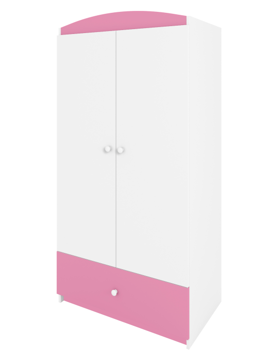Children's 2-Door Wardrobe Babydreams pink - Kocot Kids
