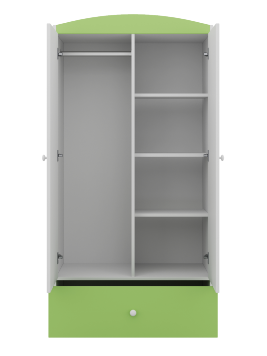 Children's 2-Door Wardrobe Babydreams green - Kocot Kids