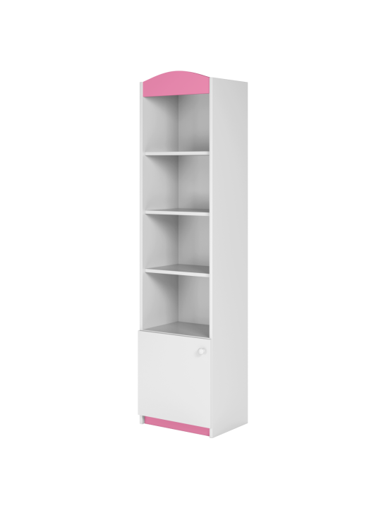 Girls Children's Narrow Bookcase Babydreams pink - Kocot Kids