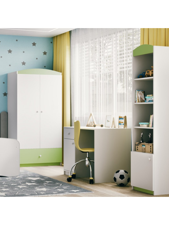 Children's Narrow Bookcase Babydreams green - Kocot Kids