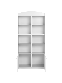 Children's Wide Double Bookcase Babydreams white - Kocot Kids