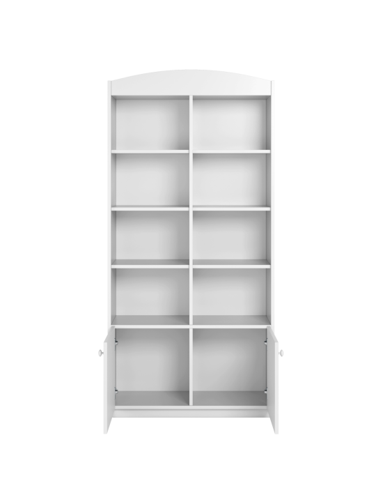 Children's Wide Double Bookcase Babydreams white - Kocot Kids