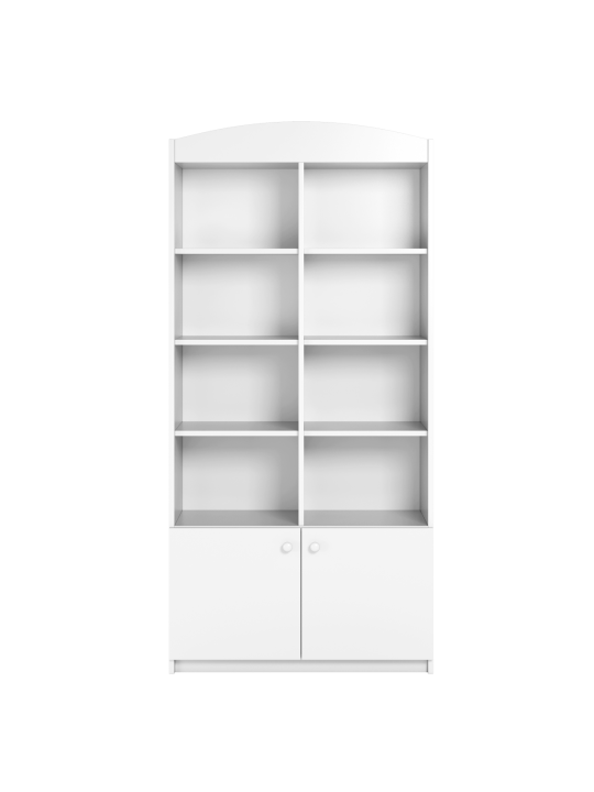 Children's Wide Double Bookcase Babydreams white - Kocot Kids