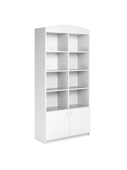 Children's Wide Double Bookcase Babydreams white - Kocot Kids