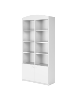 Children's Wide Double Bookcase Babydreams white - Kocot Kids