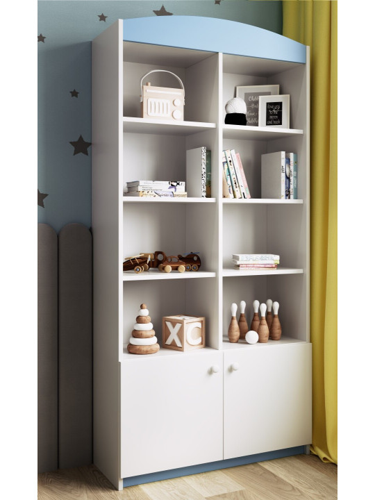 Children's Wide Bookcase Babydreams light blue - Kocot Kids