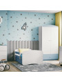 Letto Singolo per Bambini Ragazzi Babydreams in Legno Azzurro - Kocot Kids
