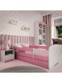Letto Singolo per Bambine Ragazze Babydreams in Legno Rosa - Kocot Kids